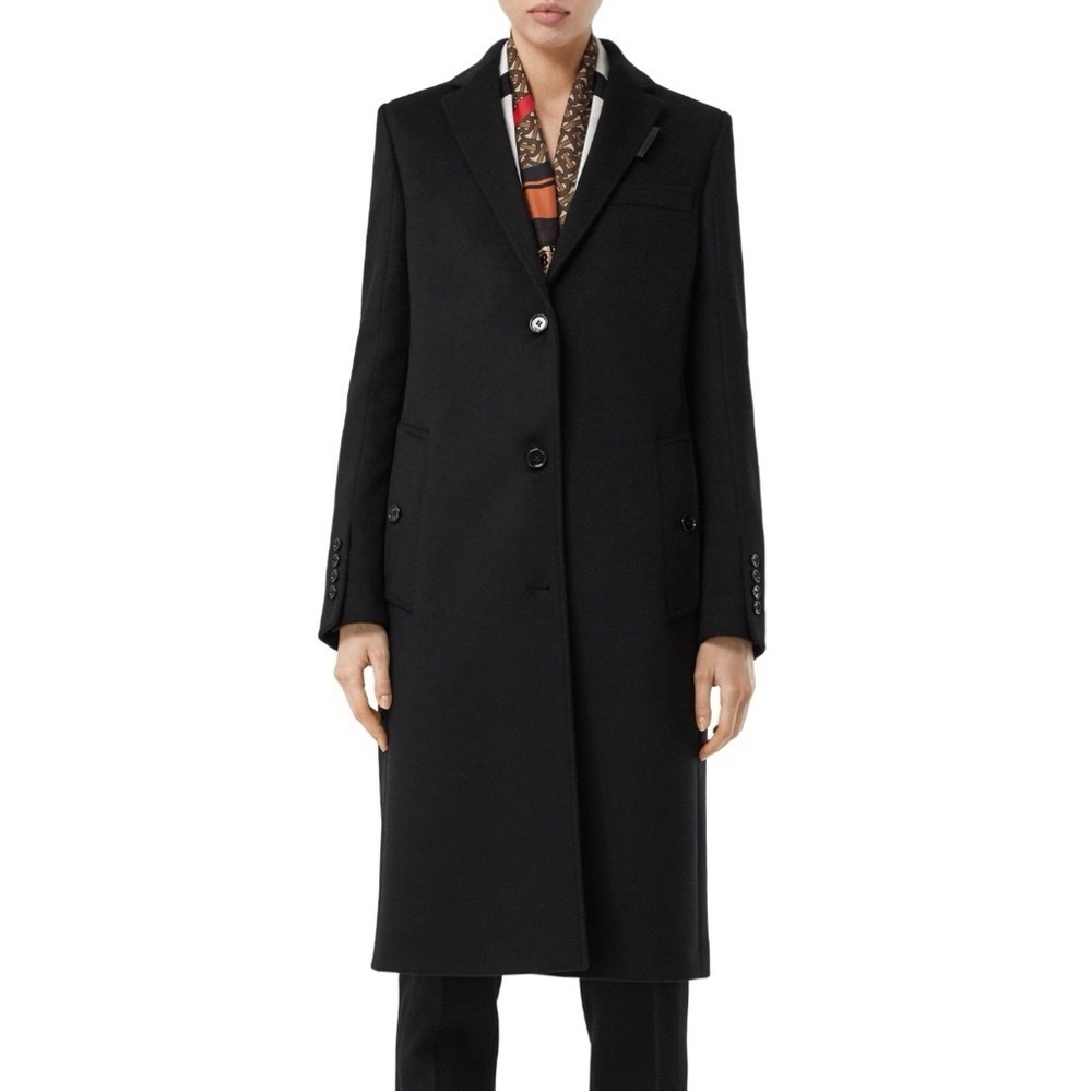 NWT Women’s Burberry Bramley Wool & Cashmere Car Coat Women's Blazer Coat Black - Picture 5 of 14